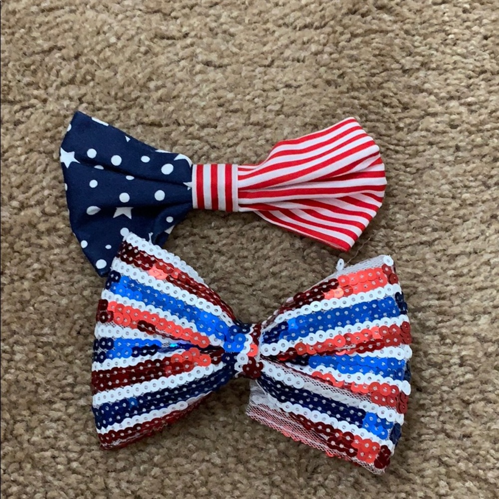Patriotic bows and scrunchie